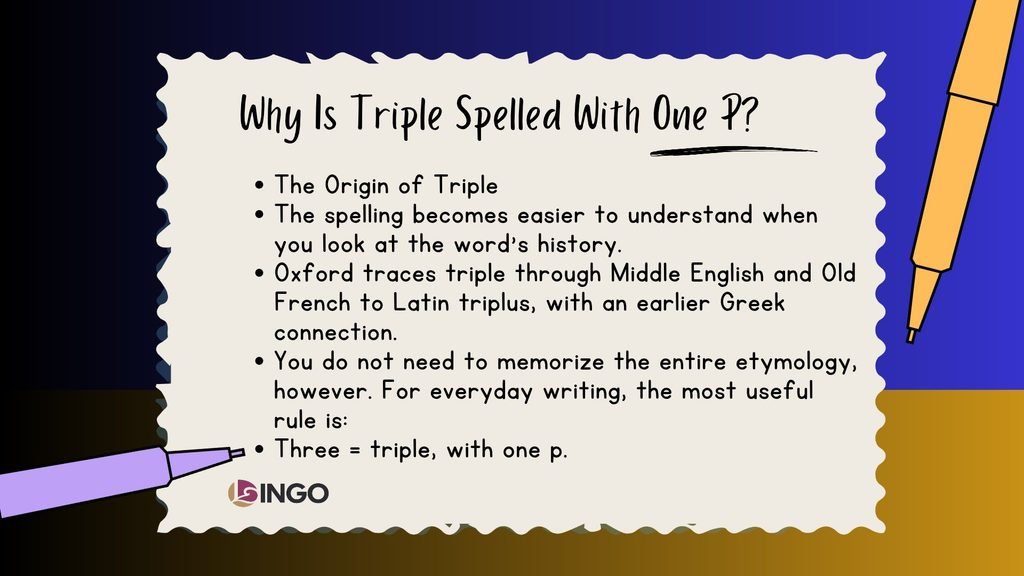 Why Is Triple Spelled With One P