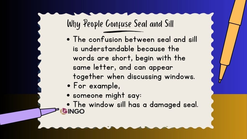 Why People Confuse Seal and Sill