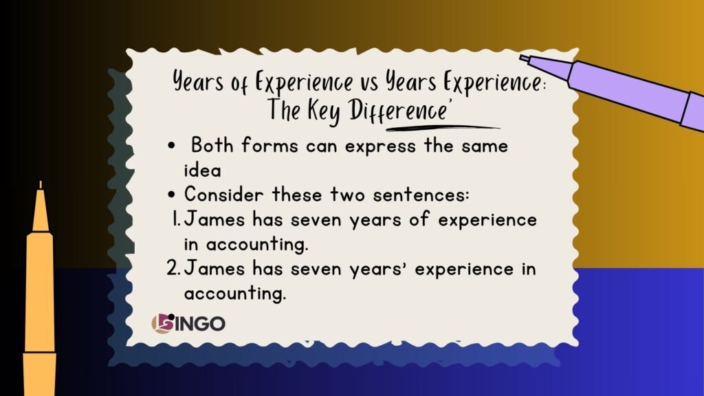 Years of Experience vs Years Experience The Key Difference