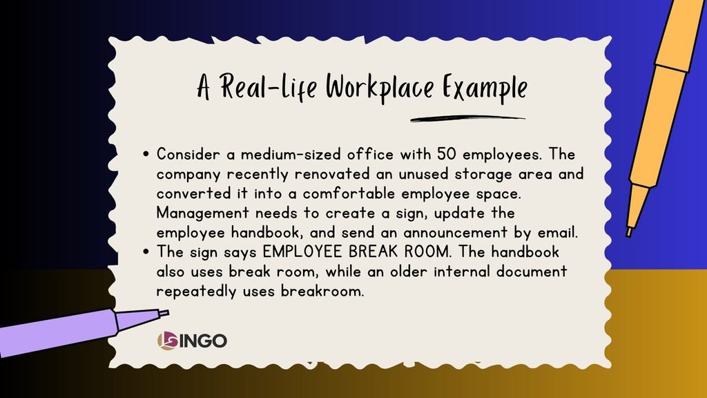 A Real Life Workplace Example 1