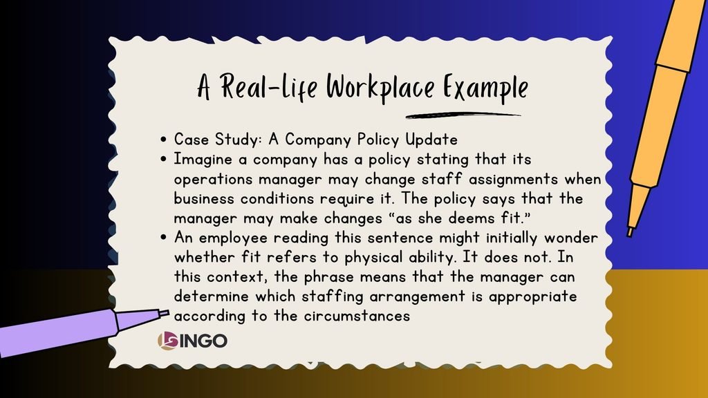 A Real Life Workplace Example
