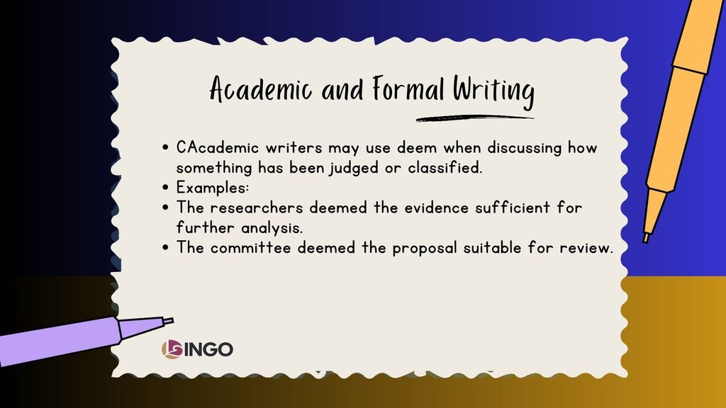Academic and Formal Writing
