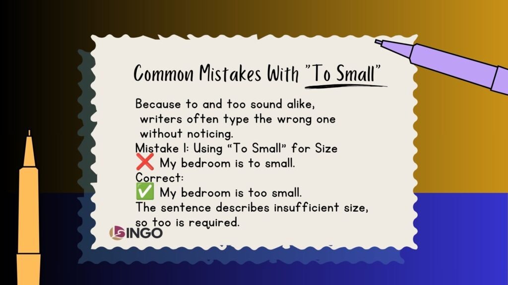 Common Mistakes With To Small