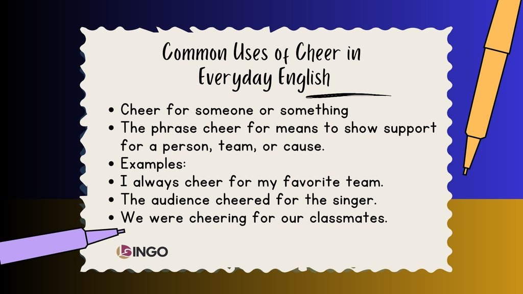 Common Uses of Cheer in Everyday English