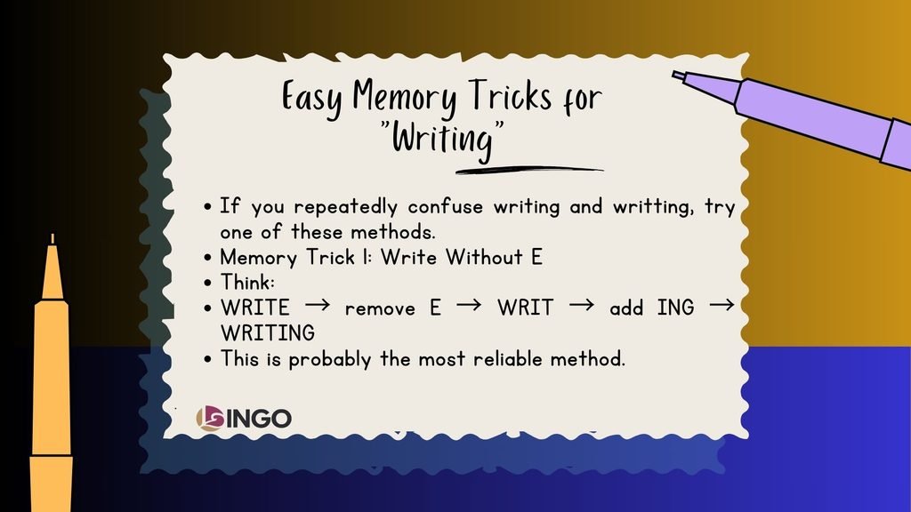 Easy Memory Tricks for Writing