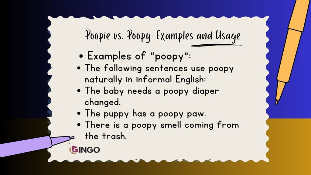 Poopie vs. Poopy Examples and Usage