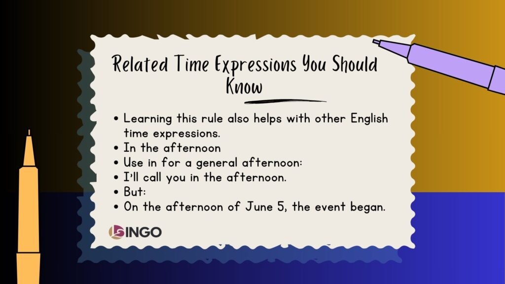 Related Time Expressions You Should Know