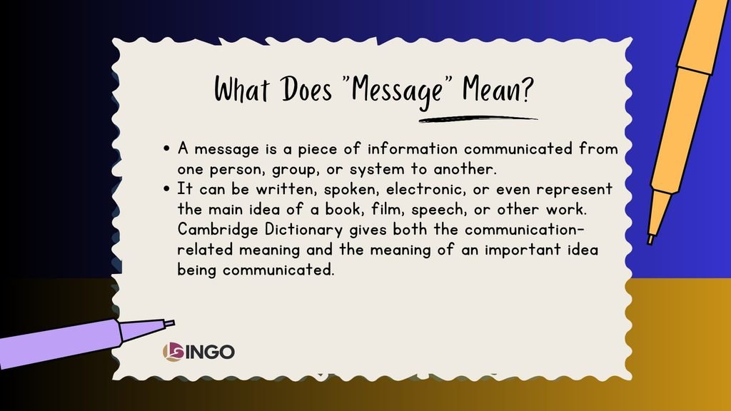 What Does Message Mean