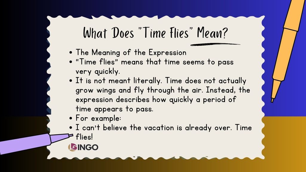What Does Time Flies Mean