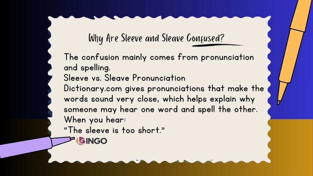 Why Are Sleeve and Sleave Confused