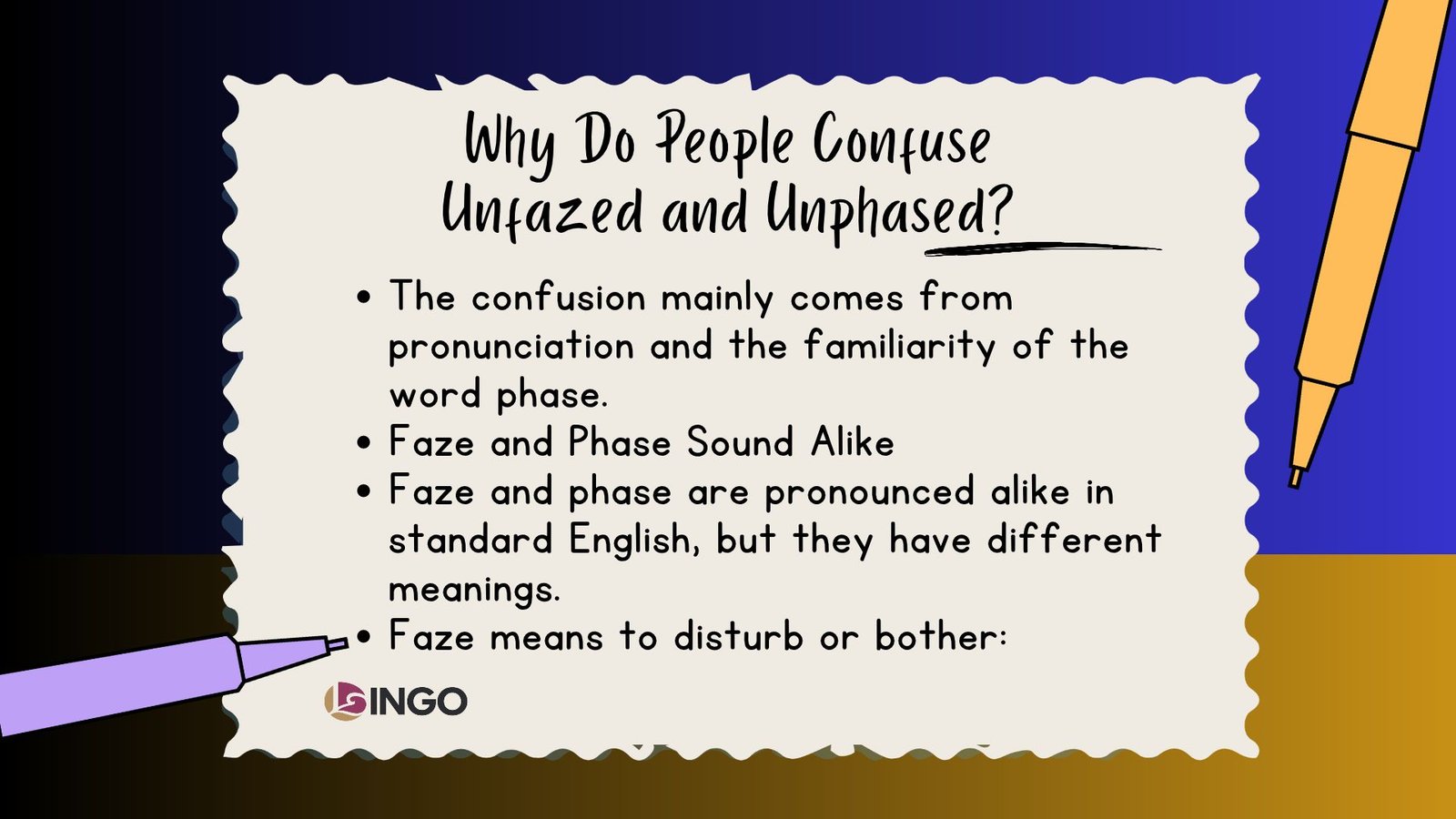 Why Do People Confuse Unfazed and Unphased
