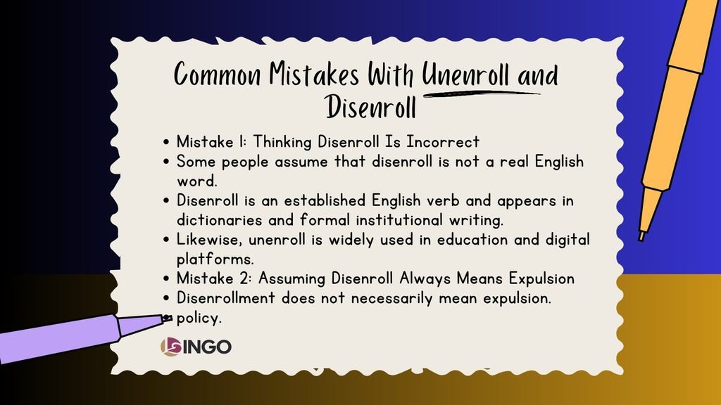 Common Mistakes With Unenroll and Disenroll