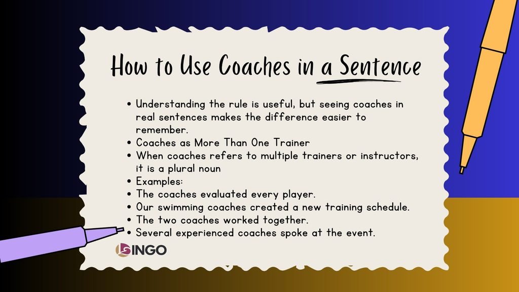 How to Use Coaches in a Sentence