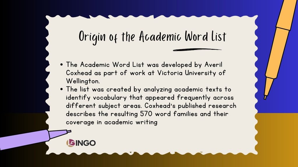 Origin of the Academic Word List