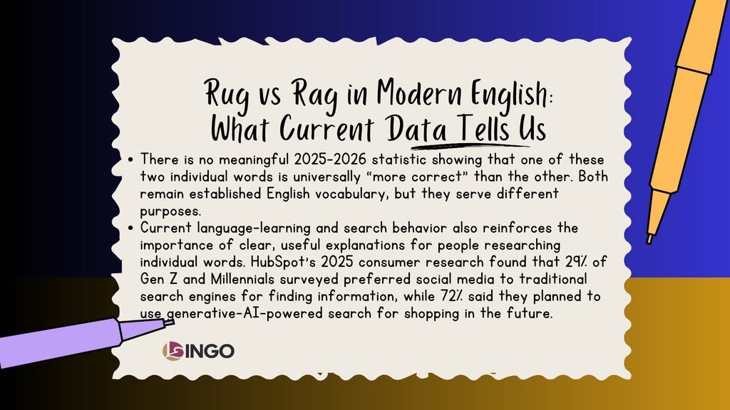 Rug vs Rag in Modern English What Current Data Tells Us