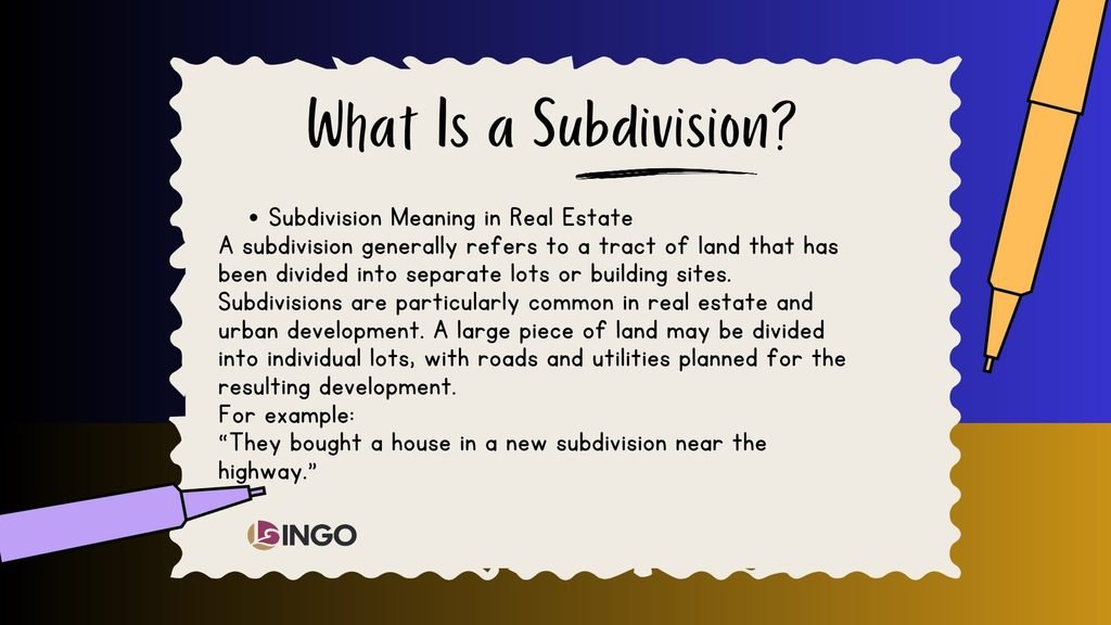 What Is a Subdivision